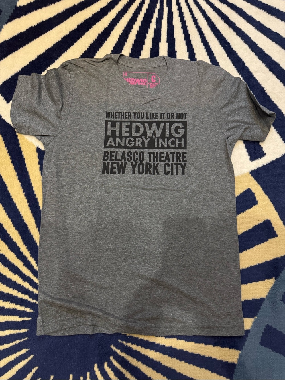 Hedwig and the Angry Inch Belasco Theatre Gray Graphic Tee